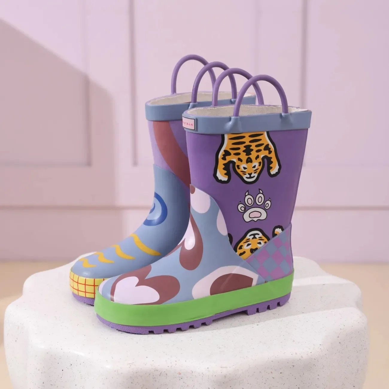 

Детские резиновые сапоги с милыми мультяшными животными, студенческие резиновые сапоги, детская модная обувь, нескользящая короткая обувь