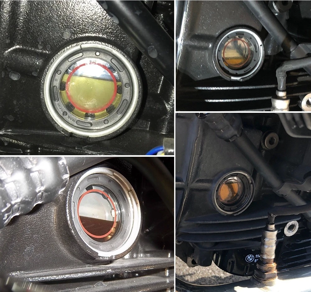 Für BMW R1200GS Adv R nineT S1000RR S1000XR R1150GS F650GS Motorrad Motoröl-Schauglas Füllstandsanzeige mit Dichtungs-O-Ring – Detail 5