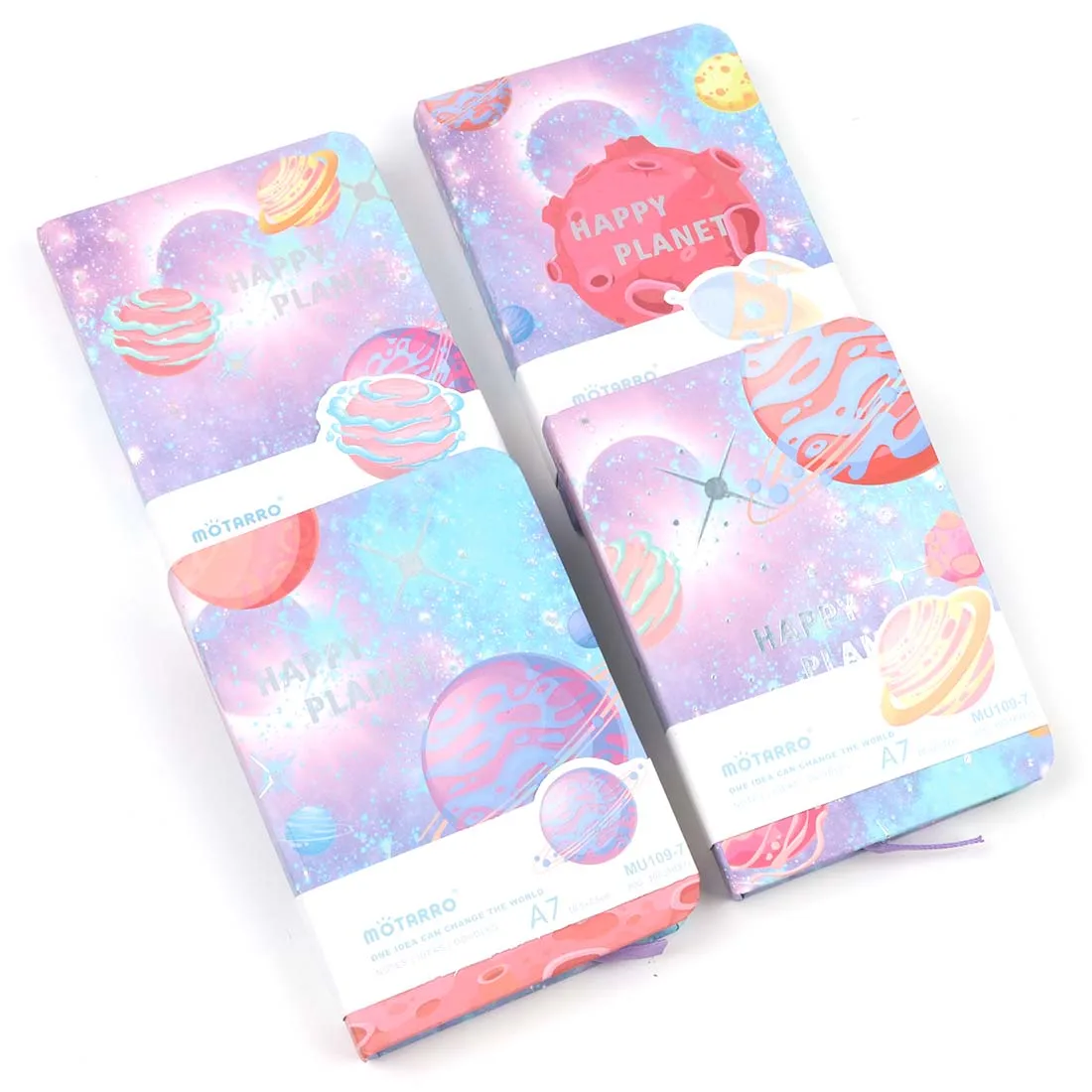 MOTARRO 1Pcs A7 Notebook Happy Planet Notepad Cartoon Memo Ins Hand Ledger for Student School Office Supplies Notepad