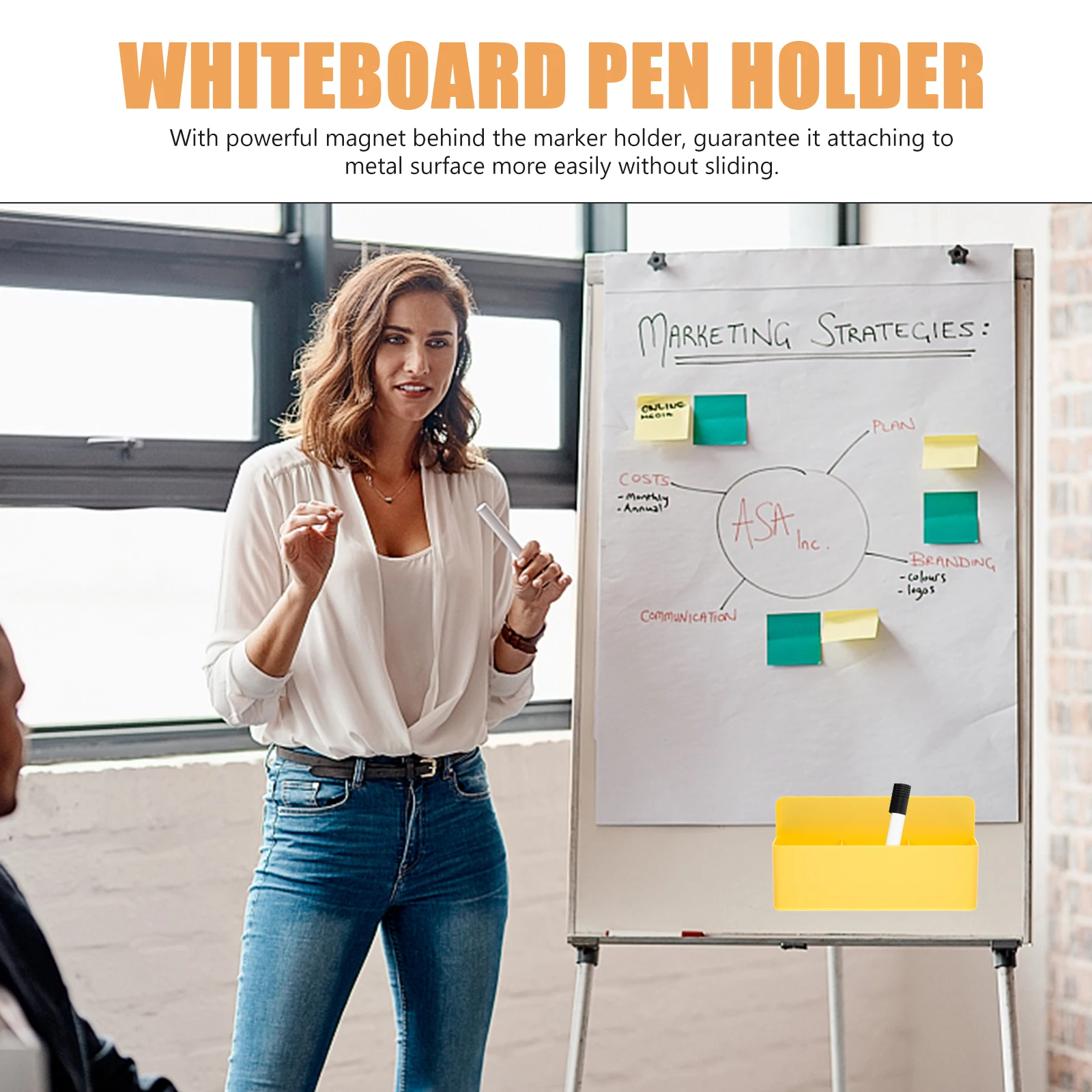 

Magnetic Storage Box White Board Dry Erase Marker Holder Erasers Boards for Whiteboard