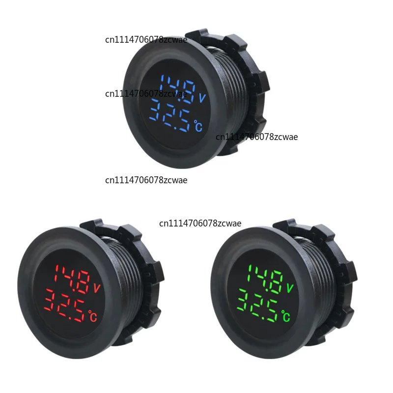 Universal modified temperature and voltmeter Automobile motorcycle Voltage test Digital display Voltage measurement Two bits