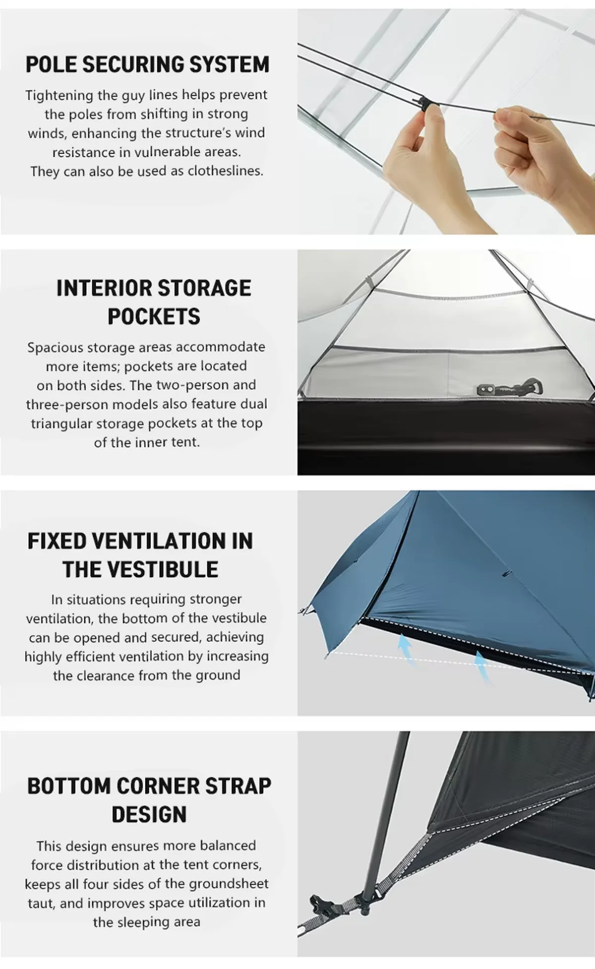 Naturehike Mongar 1 2 3 Base/UL/PRO Camping Tent Ultralight Outdoor Waterproof Hiking Tent 1 2 3 Person Backpacking Tent