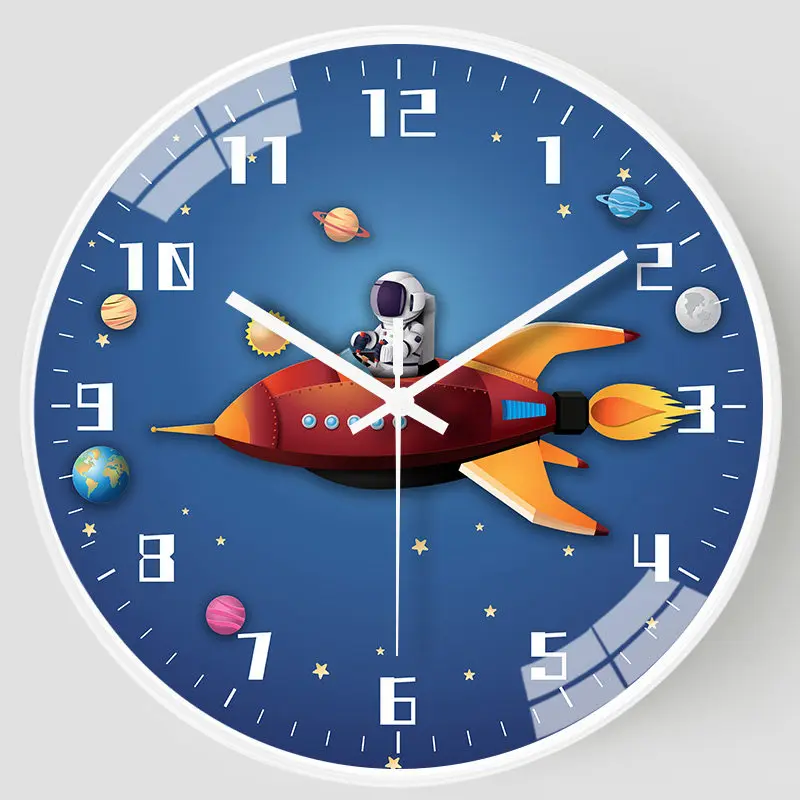 Interior Cartoon Wall Clocks Design Bedrooms Round Cute Art Mural Wall Watch Aesthetic Bathroom Relogio De Parede Wall Decor