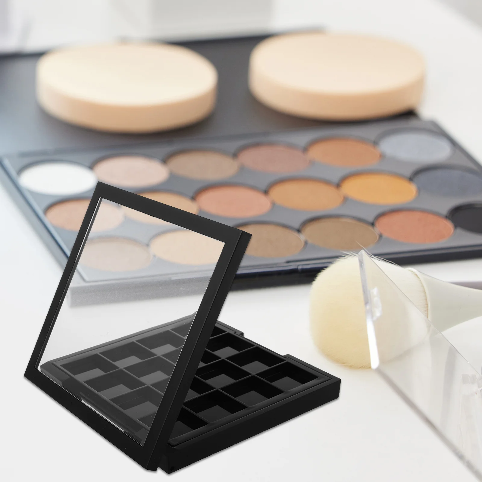 

Eyeshadow Palette Empty Box Multifunction Makeup Organizer Storage Tray For Lipstick Diy Case Portable Durable