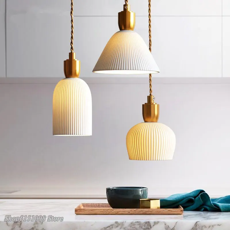 

Nordic Ceramic LED Pendant Lamp modern Pendant Lights Living Room Dining Room Bedroom Hanging Lamp Home Decor Lighting Fixtures