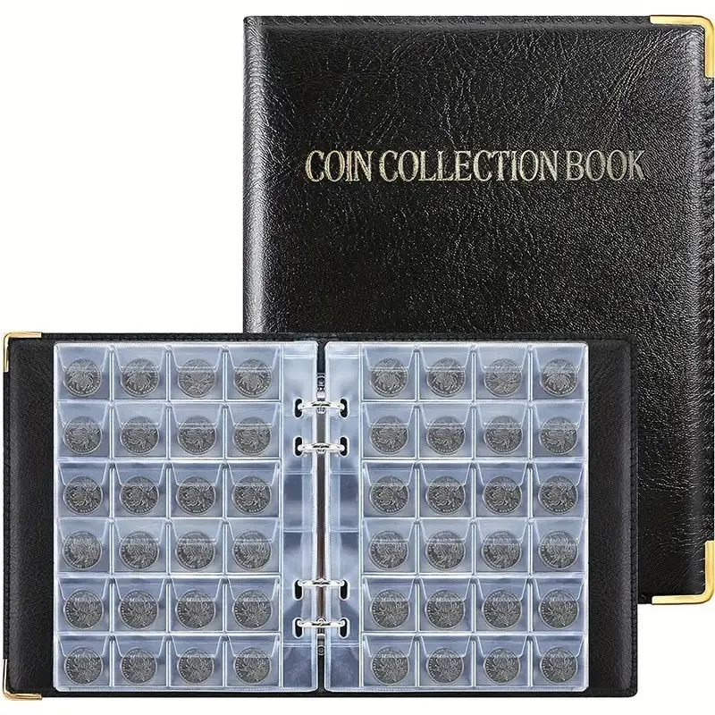 240/360/480 Grid Coin Loose-leaf Collection Book Easy Organize and Carry for Storing Preserve Commemorative Coin Collections