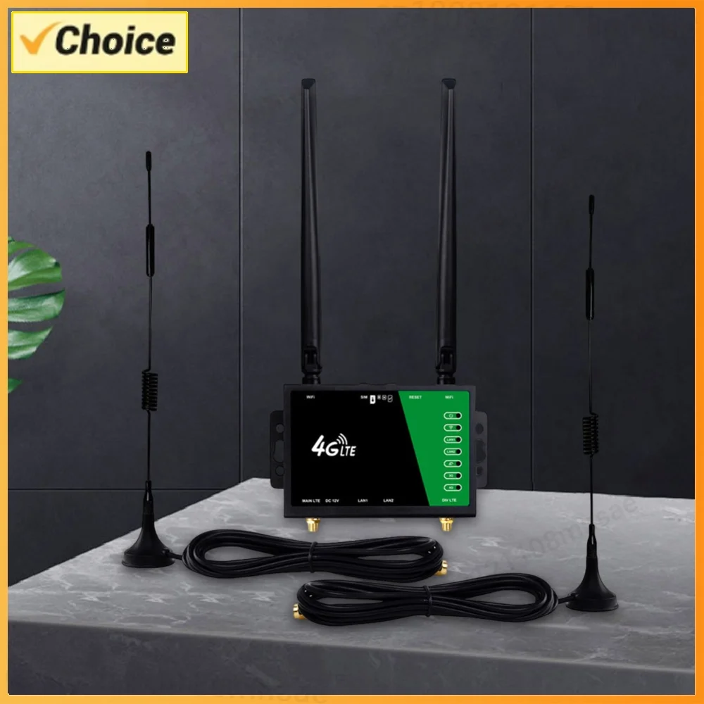 4G LTE CPE Router with SIM Card Slot WiFi Router 150Mbps Wireless Router Firewall Protection 4 Antennas Modem Router