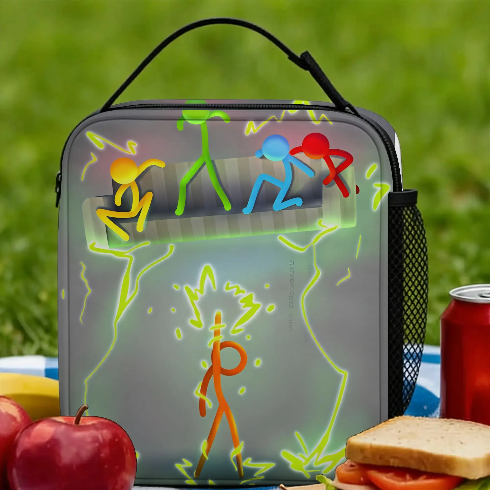 Alan Beckers Lunch Bag  School Lunch Box For Unisex Aesthetic Custom Tote Food Bags Waterproof Portable Zipper Cooler Bag
