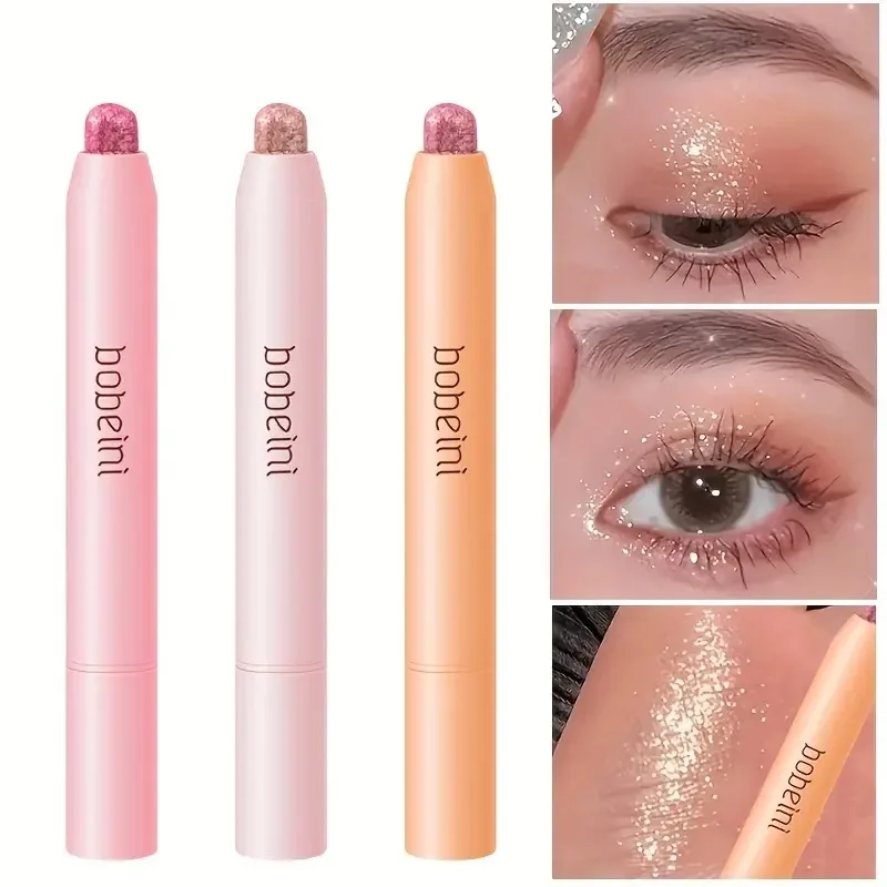 Lápiz resaltador de sombra de ojos nacarado, maquillaje de ojos brillante, delineador de ojos, gusano de seda, brillo, cosmético impermeable