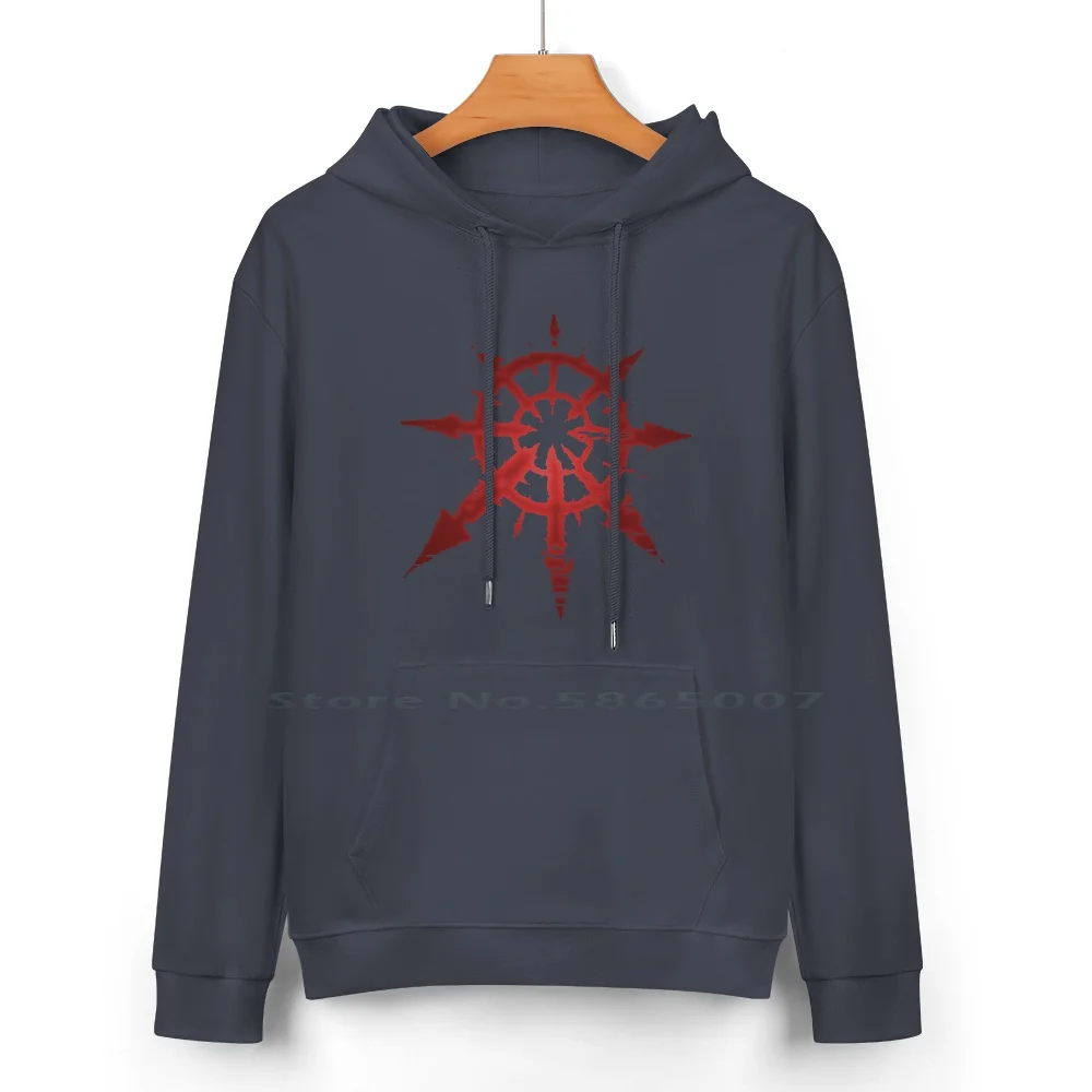 Star Of Chaos Pure Cotton Hoodie Sweater 24 Colors Star Chaos Khorne Tzeentch Nurgle Slaanesh Malal Zuvassin Necoho Hashut The