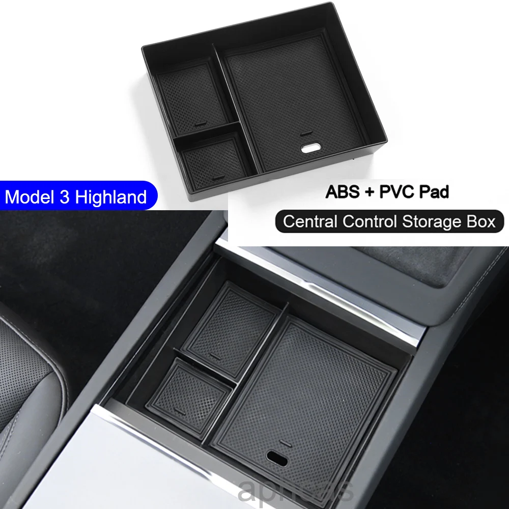 Per Tesla Model 3 Highland Storage Box bracciolo centrale scatola nascosta portabicchieri Organizer 2024 accessori per auto