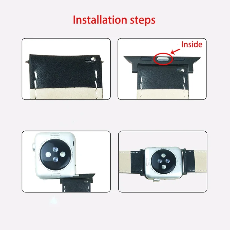 2Pcs Adapter Connector for Apple Watch Band 42mm 40mm 44mm 38 for Iwatch Series 6 SE 5 4 3 Accessories Wholesale Quick Release