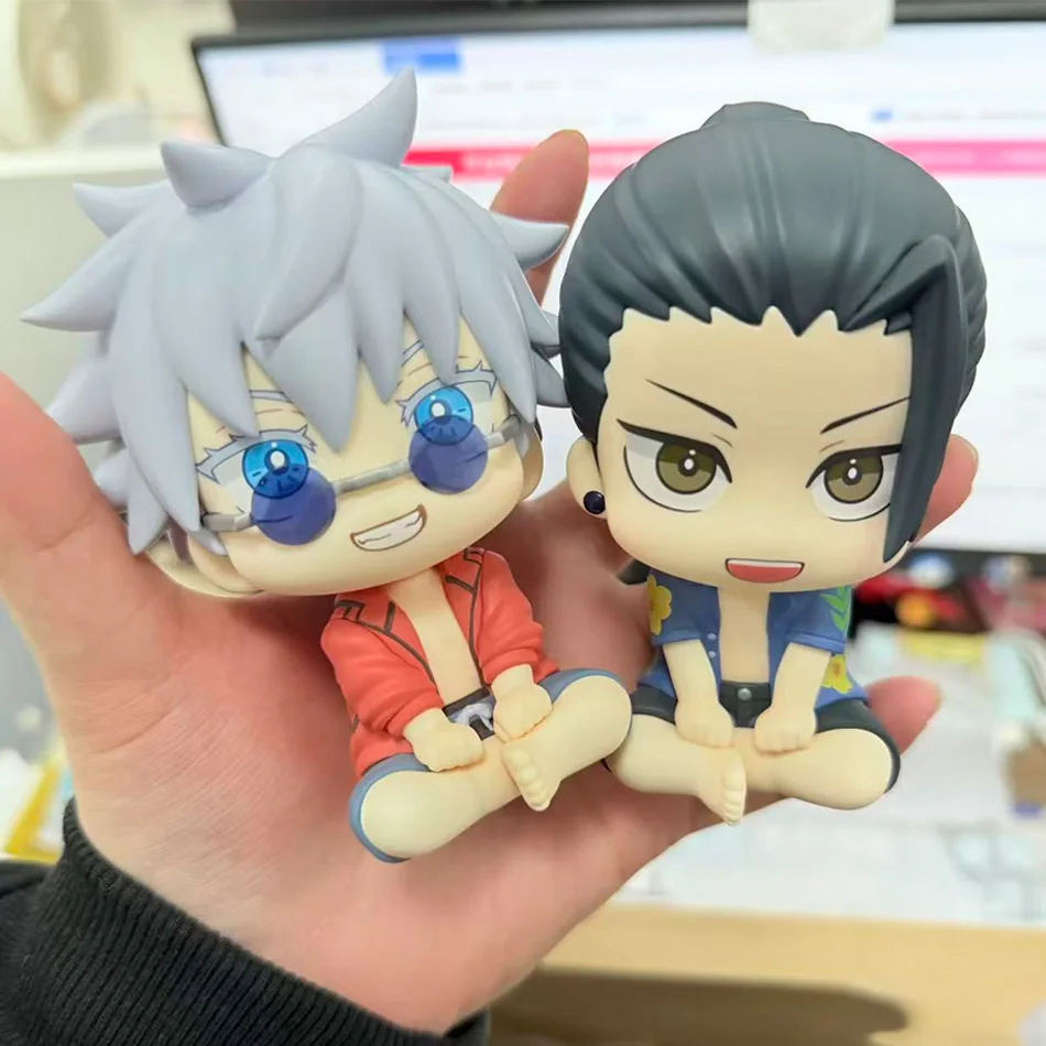 Figurine Anime Gojo Satoru Et Geto Suguru – Version Q 10 Cm, PVC, Statuette Décoration, Cadeau Collector