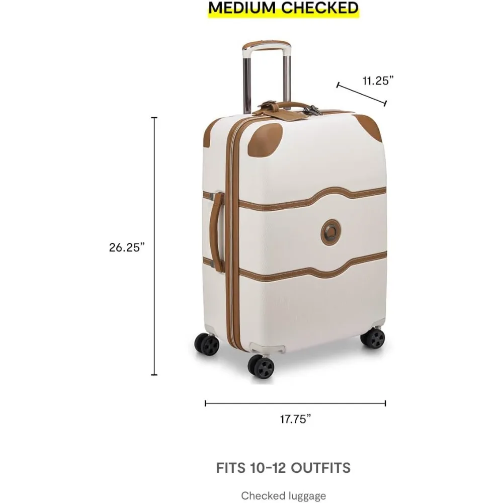 bagagem giratória rígida paris chatelet air 2.0, angora, médio 24 polegadas