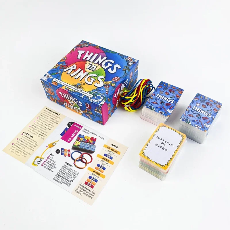 Cose in Rings Gioco da tavolo interattivo 2-6 giocatori Divertimento per notti di gioco Eventi aziendali Versioni cinesi inglesi di giochi da tavolo