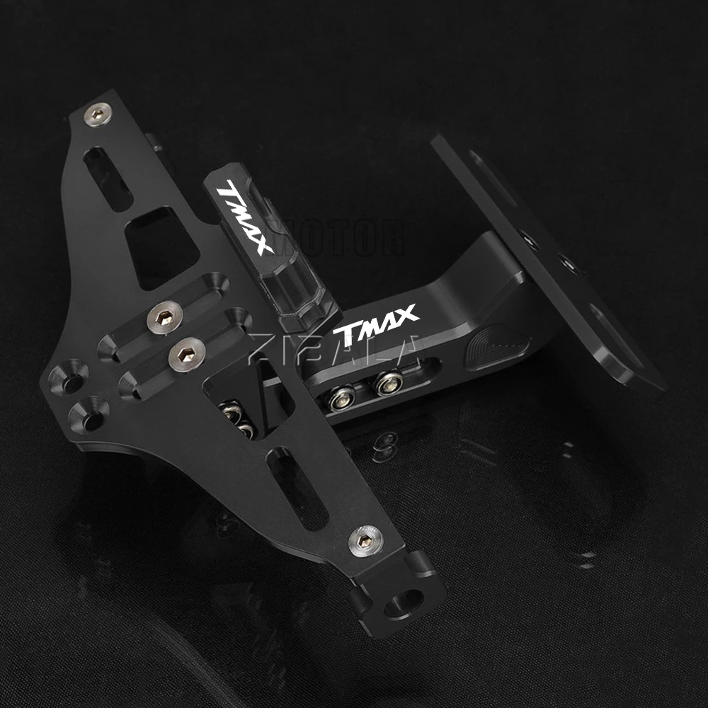 For YAMAHA TMAX 530/500/560 TMax530 SX DX TECH MAX T-MAX 560 Moto Fender Eliminator Adjustable License Plate Holder Bracket LED