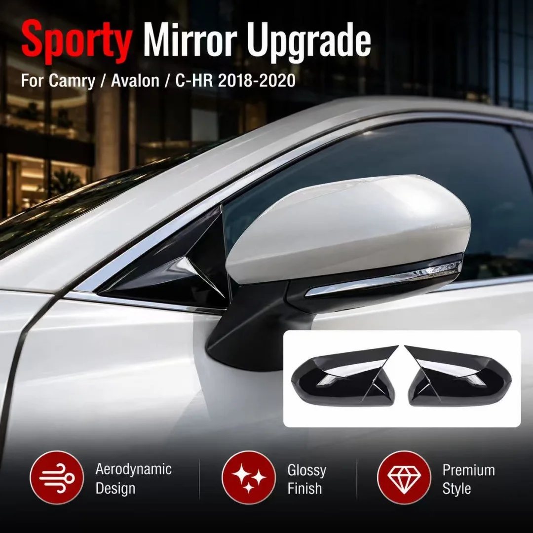 For 18-20 Toyota C-HR/Camry Modified Horn Rearview Mirror Cover Decorative Reversing Mirror Cover Protective Case