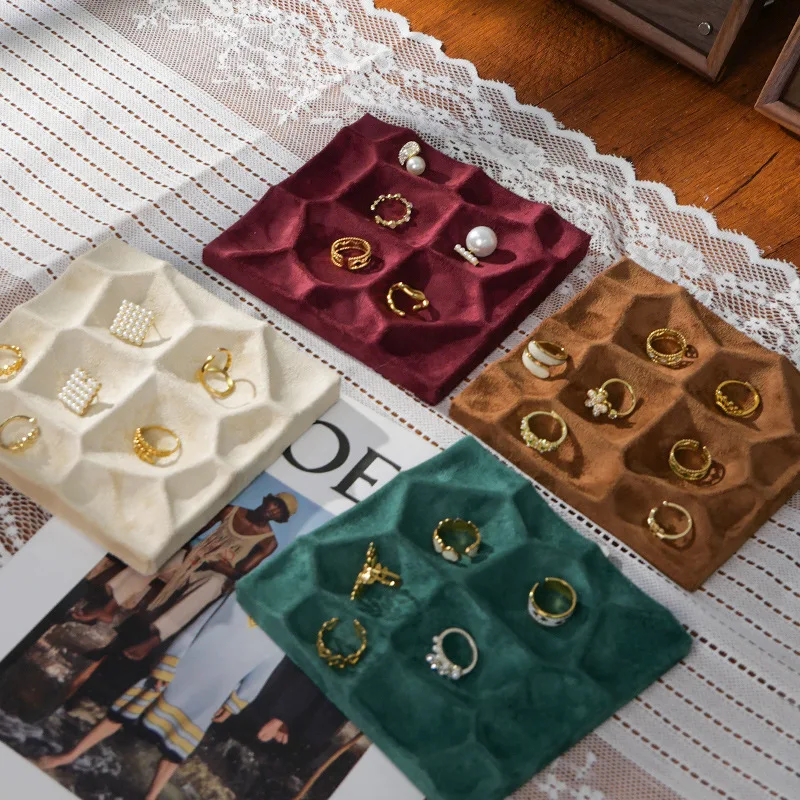 Fashion Jewelry Display Stand for Rings, Earrings Storage Tray Store for Jewelry Accessories Display Photography Prop Decoration