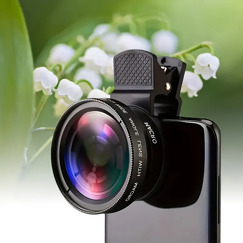 All-in-One-Smartphone-Objektiv-Set, Weitwinkel-Makro-ABS-Material, universell passend für die meisten Mobiltelefone, langlebig