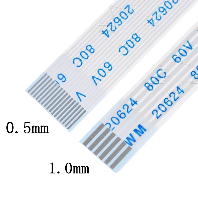 10szt FPC/FFC Wstążka Elastyczny kabel płaski 0.5MM Skok 4 5 6 8 10 12 14 16 18 20 22 24 26 30 32 34 36 38 40 45 50 54 60 Pin