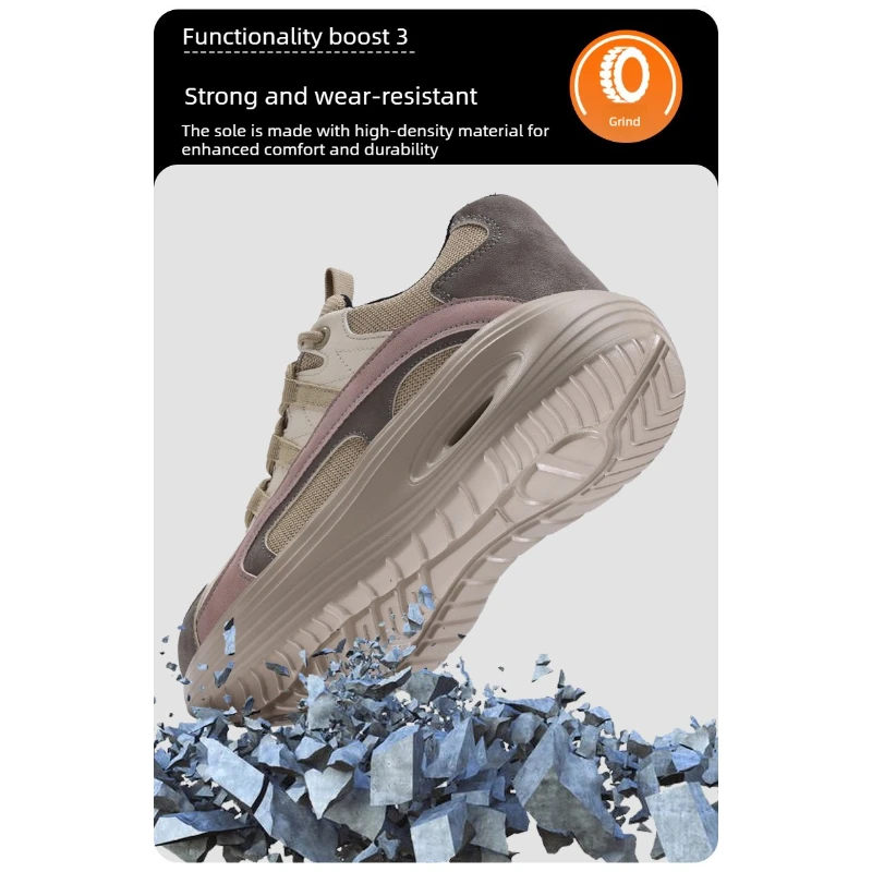 Steel Toe Boots For Women Lightweight Safety Shoes Comfortable Breathable Protective Work Boots Anti-slip Industrial Sneakers_voghion.com