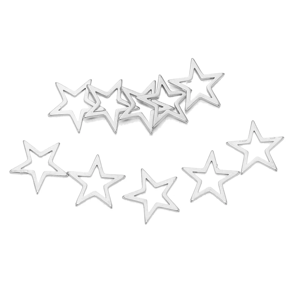 20 Stück Edelstahl-Sternanhänger für Niedliche Halsketten, DIY-Schmuckherstellung, Damen-Ohrringe, Zubehör und Accessoires – Detail 5