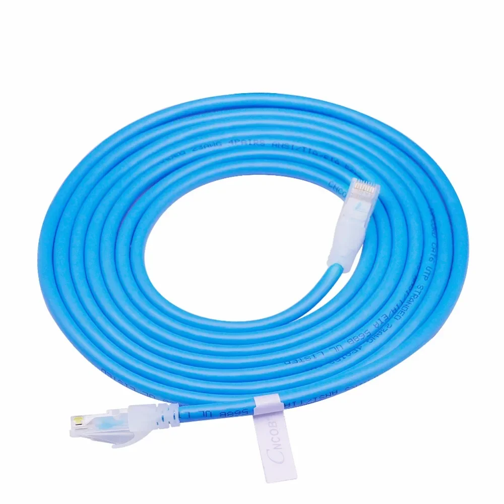 كابل CNCOB cat6 جيجابت - كابل توجيه منزلي عالي السرعة rj45 - وصلة شبكة ذات نطاق عريض للكمبيوتر 8P