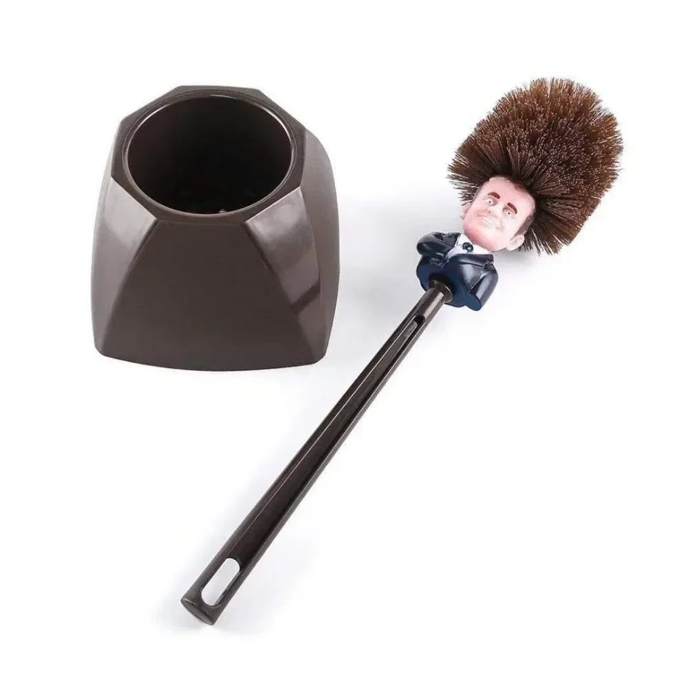 New Hot Bathroom Macron Presidential Toilet Brush for French Toilet Brush Fun Toy Party Gift Ideas Doll Companion Gift