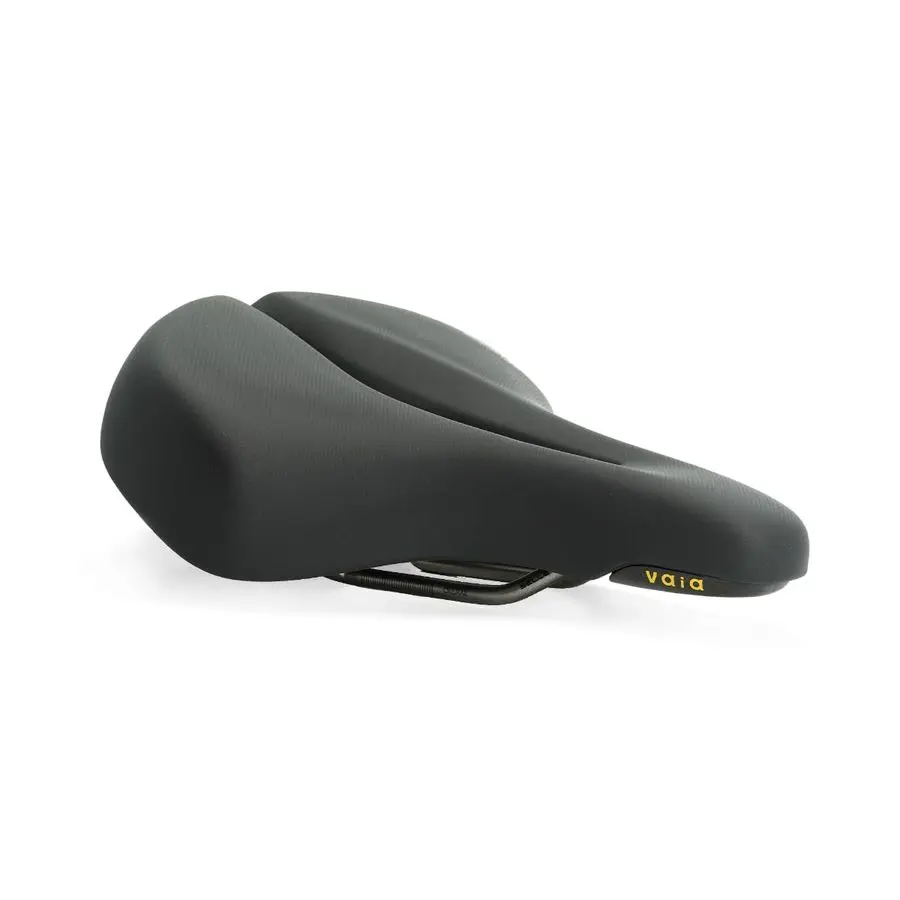 

Vaia Relaxed,Bike Saddle for Long Rides On Mixed Terrain, Black, One Size