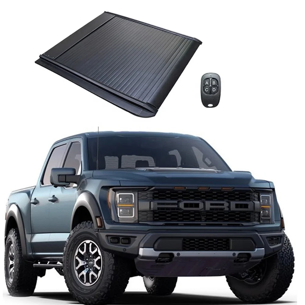 

Roller Lid Truck Pick up Bed Cover Tonneau Cover Electric Aluminium Alloy for Chevrolet DMAX for f150 accessories Pickup