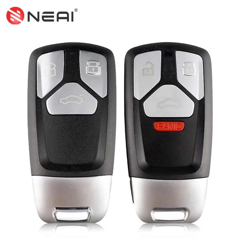 

3/4 Button Smart Remote Car Key Shell Fob Case Cover For Audi TT A4 A5 A4L S4 S5 Q3 Q5 Q7 SQ7 2016 2017 2018 2019 Uncut Blade