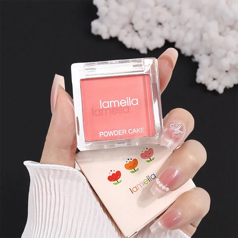 1pcs Silky Matte Face Blush Powder Waterproof Natural Cheek Tint Brighten Face Contouring Cosmetics Female Makeup