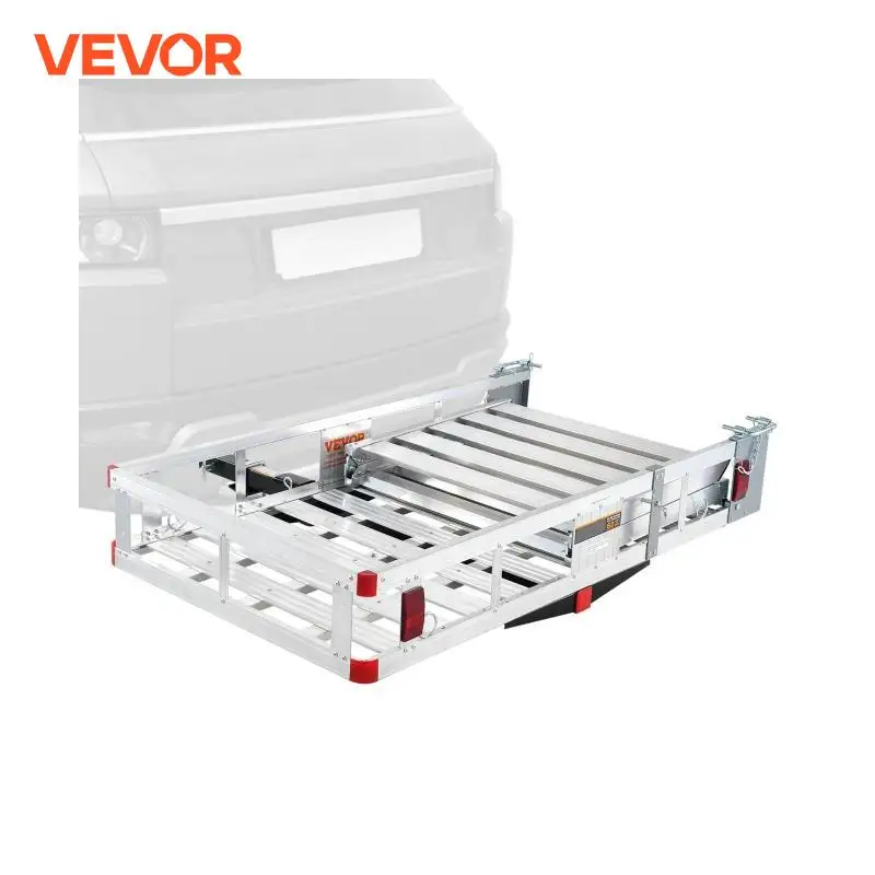 VEVOR Hitch Mount Wheelchair Carrier 500LBS Mobility Scooter Carrier with Folding Ramp Aluminum Trailer for Truck SUV Car