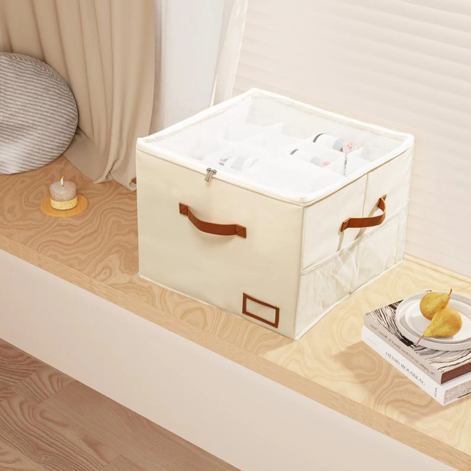 

Контейнеры для хранения обуви с боковым сетчатым карманом и прозрачной крышкой, 3 усиленные ручки для шкафа и гардероба