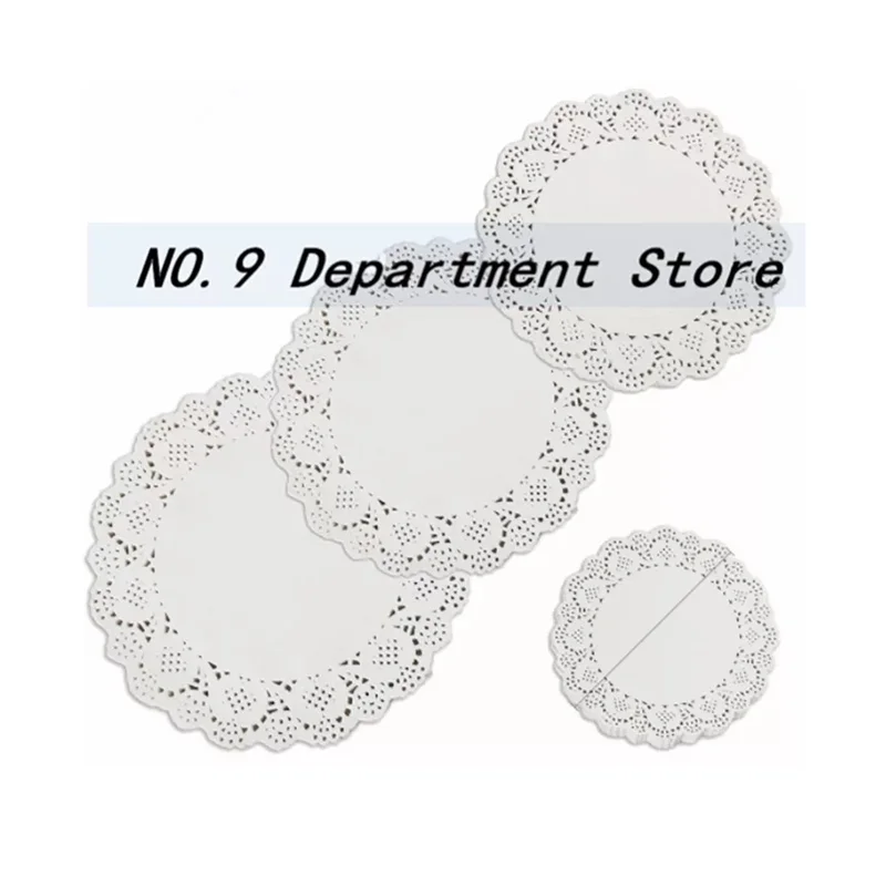 

3.5/4.5/5.5/6.5"100pcs round lace paper Doilies oil absorbing paper doyleys Biscuit Decoration crafts Bottom paper Wedding party