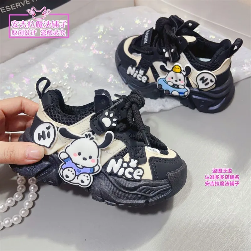 

New Pochacco Anime Kawaii Sanrio Baby Casual Shoes Cute Cartoon Fashion Children Soft Lovely Sports Sneakers Gifts for Kids