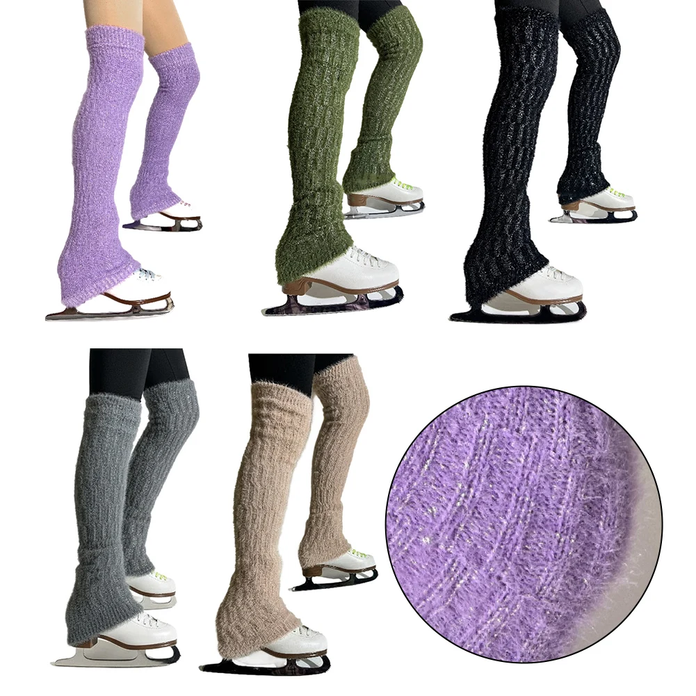 For Ice Skates Fleece Boot Covers Skating Leg Warmers Ice Rink Warm-ups Non-suffocating Leg Cover Skating Socks Lightweight 100g