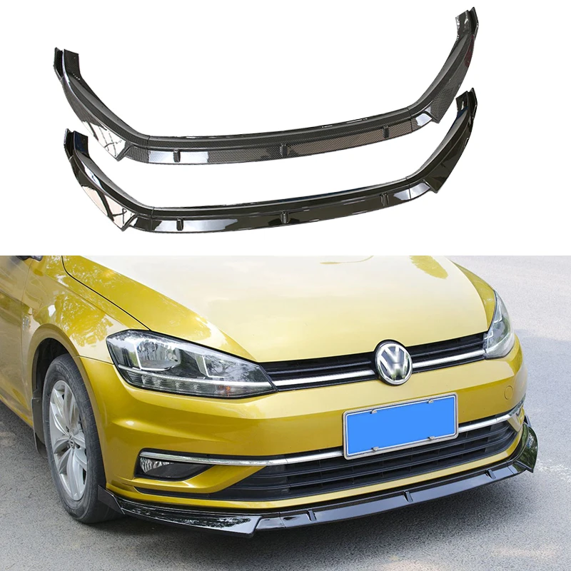 

For Vw Golf 7 Facelift Golf Mk7.5 TDI TSI TGI e-Golf Variant Standard Models 2017-2020 Front Bumper Lip Cap Spoiler Splitter