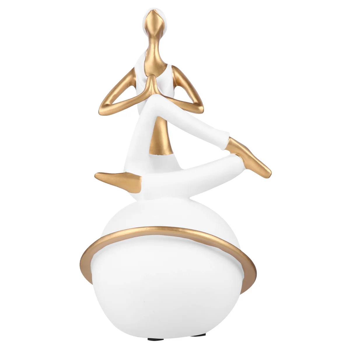 

Yoga Girl Decor Creative White Resin Vintage Craft Ornament for Home Office Bar Cafe Display Girl Desktop Ornament