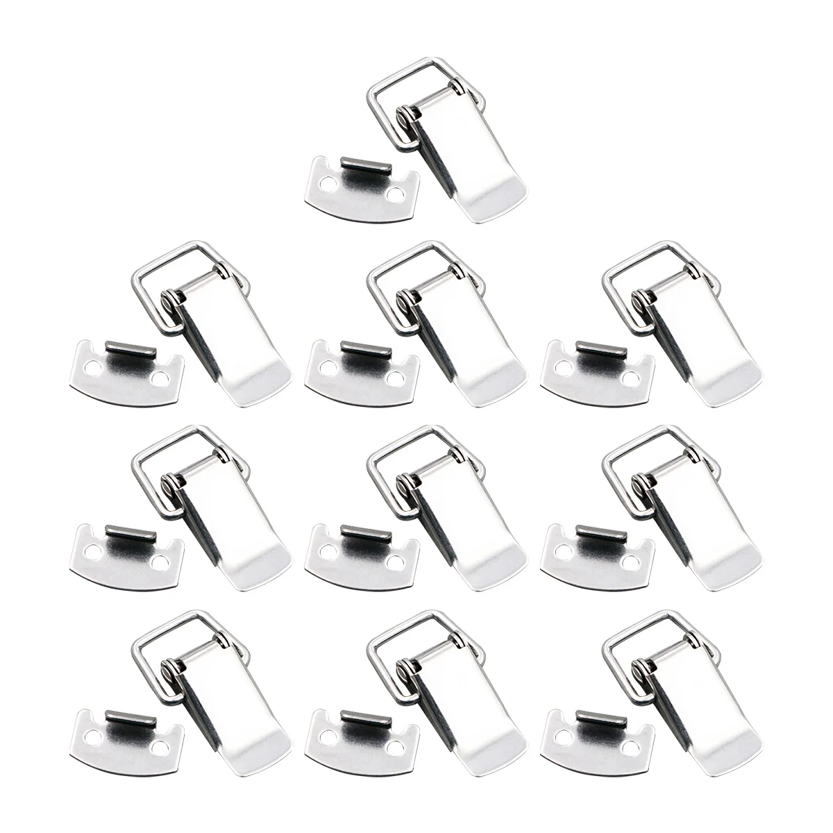 

10 Pcs Lock Padlock Cupboard Locks Toggle Latch Buckle Spring Loaded Stainless Steel Hasp