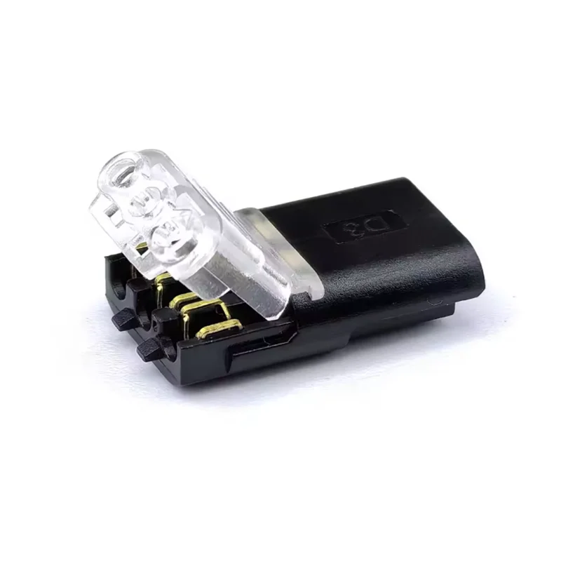10/30/50pcs wire connect terminal connector, 3-pin Bidirectional Plug-in Cable Buckle Connector DC Lock Cover Suitable LED