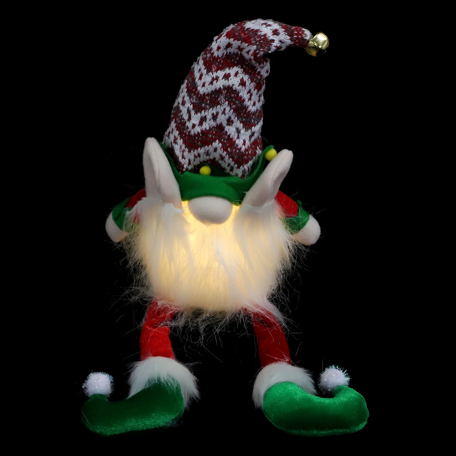 Decorative Lights Christmas Decoration Gnome Glowing Xmas Adorn Festival Plastic
