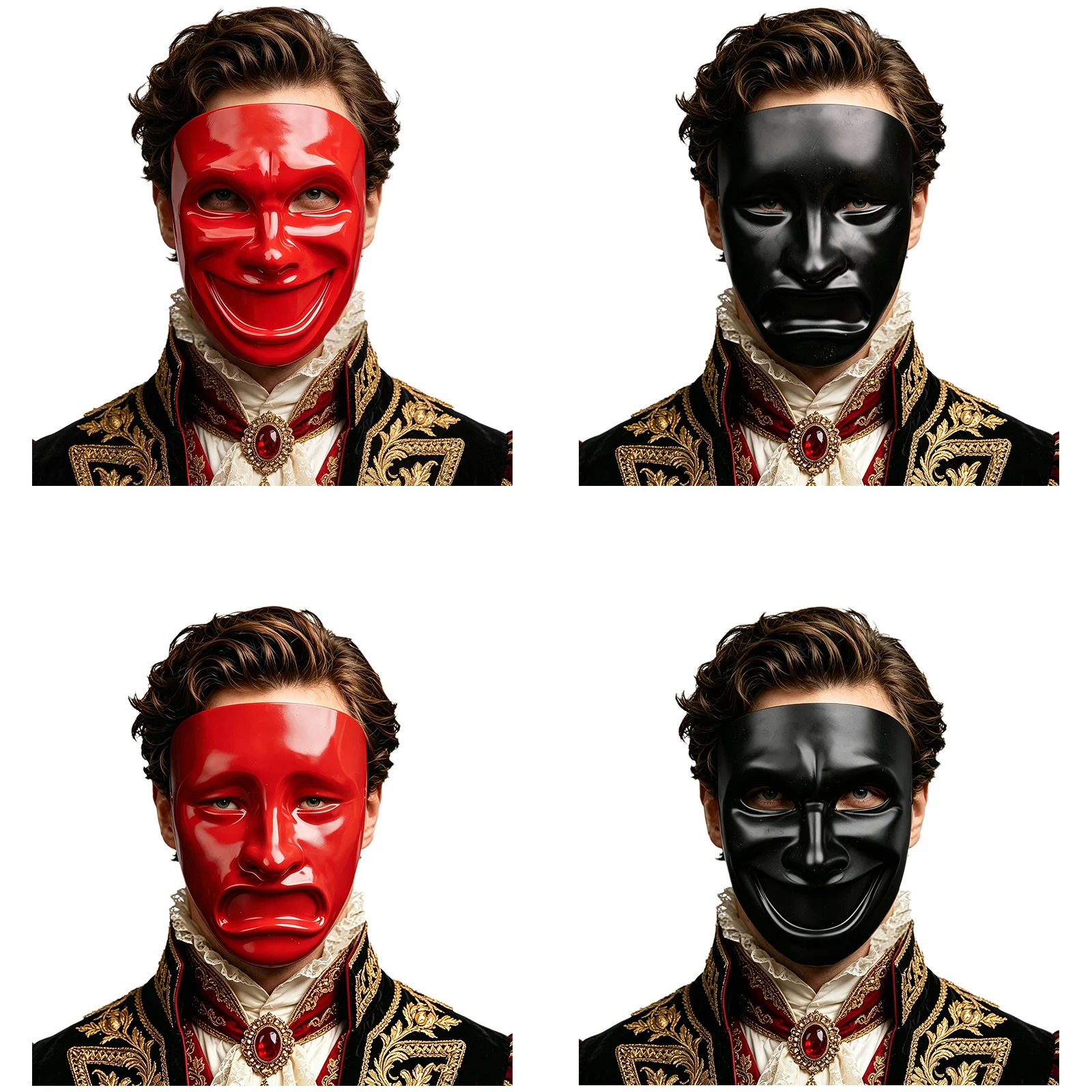 1Pcs Men Women Exaggerated-expression Opera Mask for Masquerade Carnival Christmas Party And Venice-themed Events 2