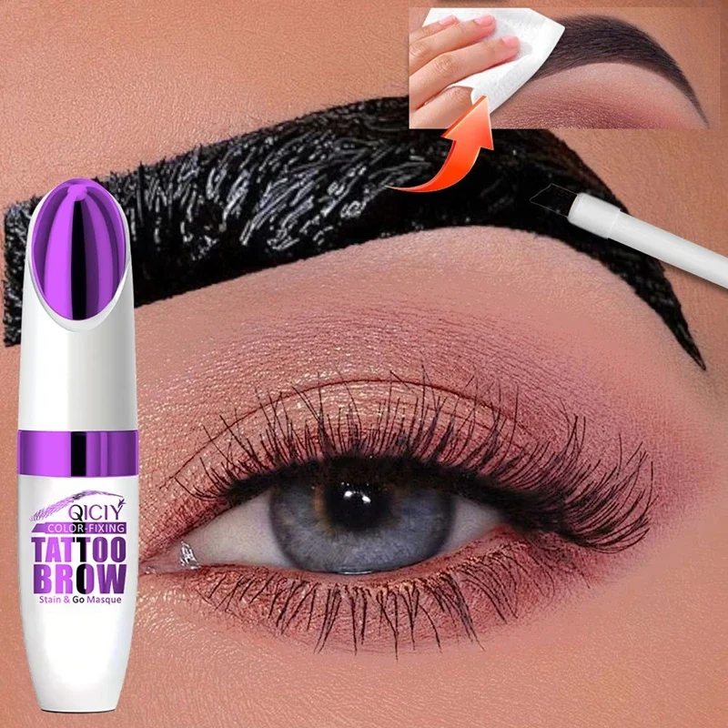 Gel para cejas en forma de lágrima, crema para cejas, resistente al agua, tatuaje de larga duración, Gel para cejas fácil de despegar, Cosméticos impermeables resistentes al sudor