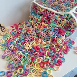 100/300Pcs Elastic Hair Bands Girls Hair Accessories Mini Colorful Nylon Headband Kids Ponytail Holder Scrunchie Ornaments Gift