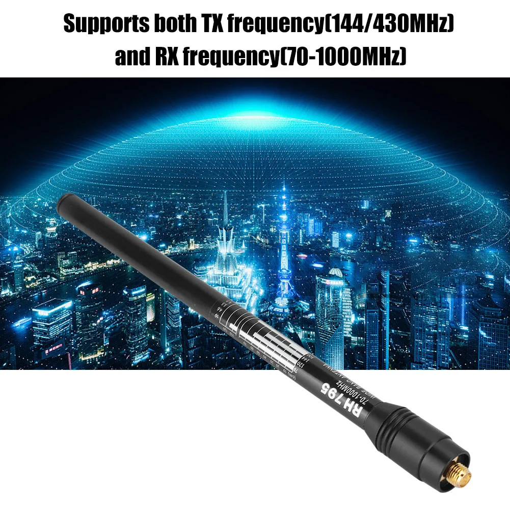 2.15dBi Telescopic Antenna Antenna RH-795 2.15dBi 70-1000MHz Max.10W SMA J HT/Scanner Telescopic Antenna Telescopic Antenna