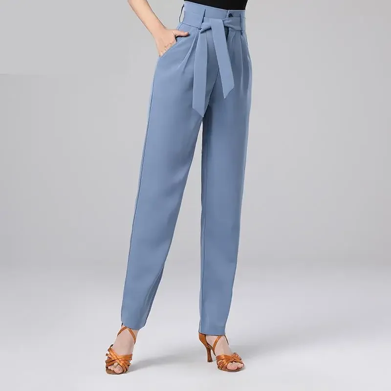 Latin Dance Pants Dance Suit Women New Bottom High Waist Women's Black Performance Line Costume Dance wear Bottoms Modern Use