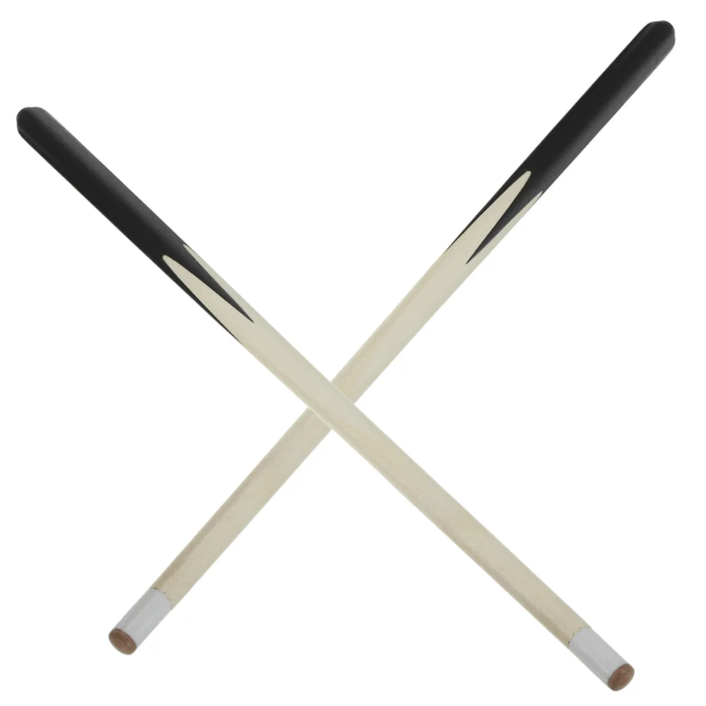 2 Pcs Children's Billiard Stick Pool Table Cue Short Balls Sticks Wood Cues Mini Man