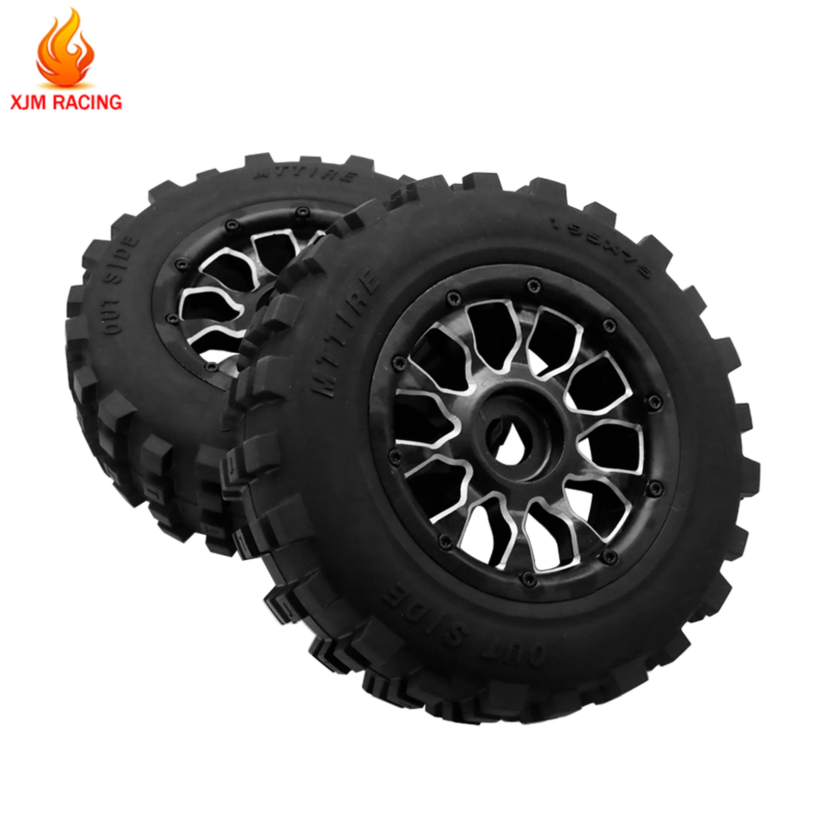 1/5 HPI ROVAN KM ROFUN Baja 5T 5SC 5FT LOSI DBXL FID DTT QL トラック用フロントまたはリアメタルホイールハブとタイヤキット