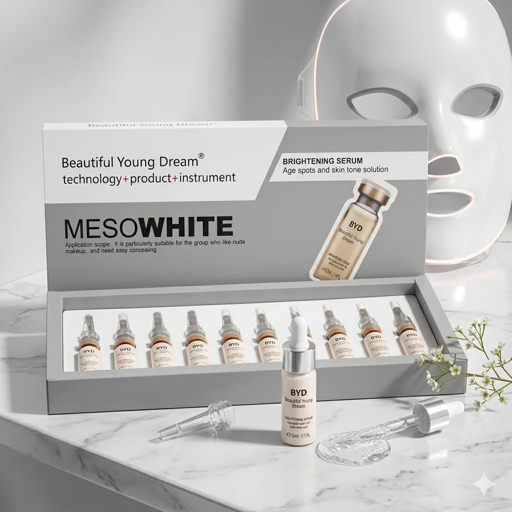10Pcs/Set 5ml Korean BB Cream Glow Ampoule Serum Meso White Brightening Foundation Liquid Concealer for Microneedling Skin Care